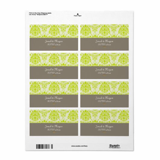 PixDezines Florentius Damask/DIYカラー ラベル (フルシート)