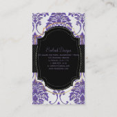 PixDezines florentius damask/purple 名刺 (裏面)