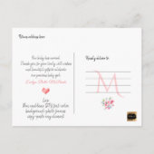 PixDezines Flowers+Baby Girl、フォイルスクリフェイクプト 案内ポストカード (裏面)