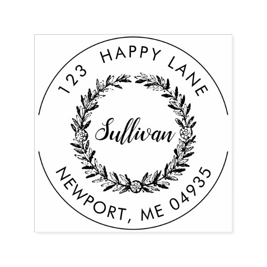 PixDezines Foliage+DIYスクリプト差出人住所 セルフインキングスタンプ (デザイン)