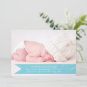 PixDezines fotosの誕生発表 案内状 (スタンド正面)