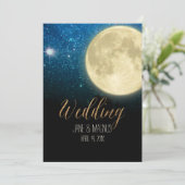 PixDezines Full Moon Midnight Sky/Collage NASA 招待状 (スタンド正面)