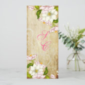 PixDezines gardenia+swarls/diyバックグラウンド 招待状 (スタンド正面)