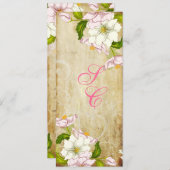 PixDezines gardenia+swarls/diyバックグラウンド 招待状 (正面/裏面)