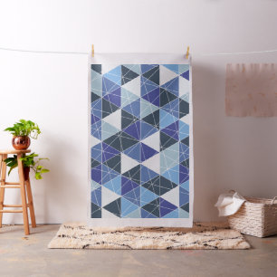 PixDezines geometric/blueアジサイ ファブリック