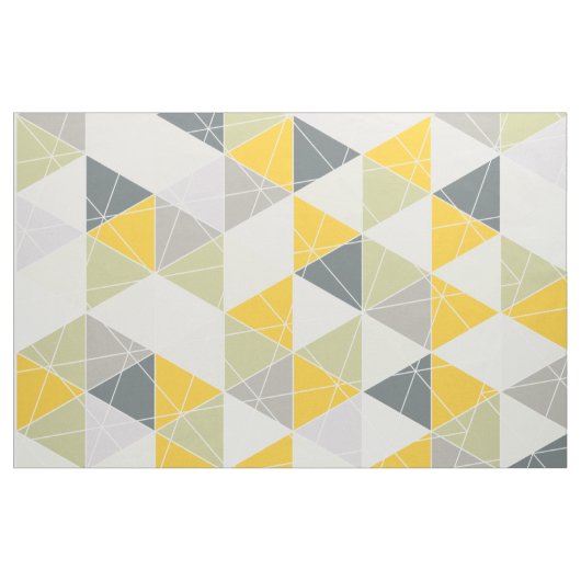 PixDezines geometric/yellow/gray ファブリック (ヤード)