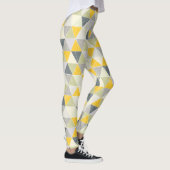 PixDezines Geometric/Yellow/Gray レギンス (右)