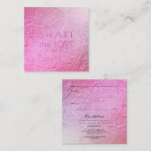 PixDezines Glam共有ザラブイリジリグラデーションセント スクエア名刺 (正面/裏面)