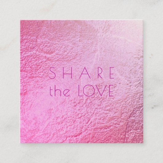 PixDezines Glam共有ザラブイリジリグラデーションセント スクエア名刺 (正面)