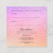 PixDezines Glam共有ザラブイリジリグラデーションセント スクエア名刺 (裏面)