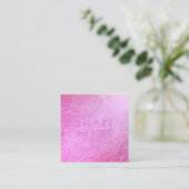 PixDezines Glam共有ザラブイリジリグラデーションセント スクエア名刺 (スタンド正面)