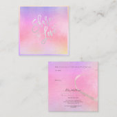 PixDezines Glam共有ザラブイリジングレインボー スクエア名刺 (正面/裏面)