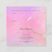 PixDezines Glam共有ザラブイリジングレインボー スクエア名刺 (裏面)