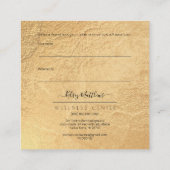 PixDezines Glam共有ザラブフェイク金ゴールド スクエア名刺 (裏面)