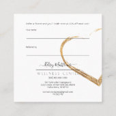 PixDezines Glam共有ザラブフェイク金ゴールド スクエア名刺 (裏面)