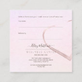 PixDezines Glam共有ザラブ赤面ピンクハート スクエア名刺 (裏面)