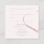 PixDezines Glam共有ザラブ赤面ピンクハート スクエア名刺 (裏面)