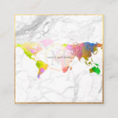 PixDezines GOINGグローバルモノグラム/フェイク金ゴールド スクエア名刺 (正面)