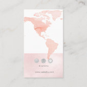 PixDezines goingグローバル赤面h2ワールドマップ 名刺 (裏面)