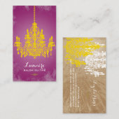 PixDezines goldenrod chandelier/DIYカラー 名刺 (正面/裏面)