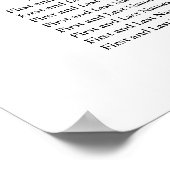 PixDezines Greenery書道座席表 ポスター (角)