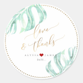 PixDezines Greenery, Monstera Seafooam Green ラウンドシール