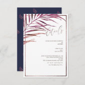 PixDezines Greenery Palm Fronds詳細 出欠カード (正面/裏面)