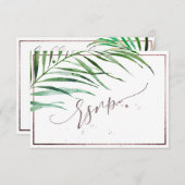 PixDezines Greenery Palm Fronds RSVP (正面/裏面)
