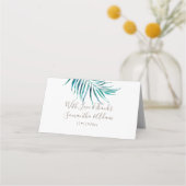 PixDezines Greenery、Water color Palm Fronds プレイスカード (裏面)