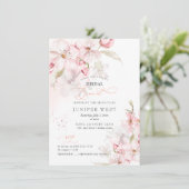 PixDezines H2さくらんぼ花ブライダルブランチ セーブザデート (スタンド正面)