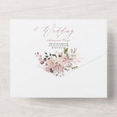 PixDezines H2ほこりっぽいバラ花 オールインワン招待状 (裏面)