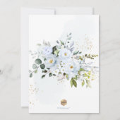 PixDezines H2ほこりっぽいブルーバラバプテスマ 招待状 (裏面)