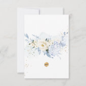 PixDezines H2ほこりっぽいブルーバラバプテスマ 招待状 (裏面)