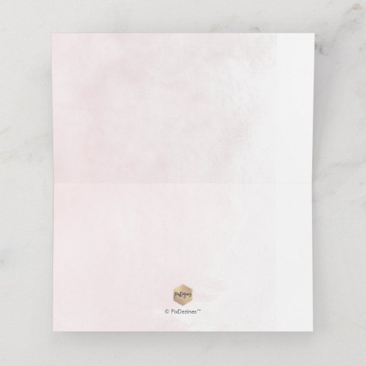 PixDezines H2アジサイほこりっぽいバラ プレイスカード (内部開封)