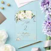 PixDezines H2アラバスターバラアジサイ アクリル招待状 (インサイチュ (ウェディング))