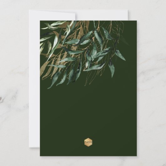 PixDezines H2ウィローガムユーカリバルミツワー 招待状 (裏面)