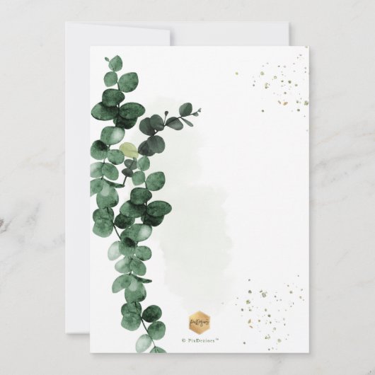 PixDezines H2ガムユーカリ洗礼 招待状 (裏面)