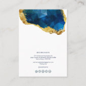 PixDezines H2クォーツクリスタルサファイアブルー金ゴールド部 名刺 (裏面)