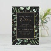 PixDezines H2グリーンリー素朴ユーカリ 招待状 (スタンド正面)