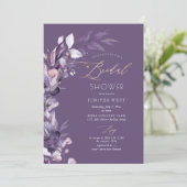PixDezines H2ダスティパープルユーカリ招待状 招待状 (スタンド正面)