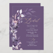 PixDezines H2ダスティパープルユーカリ招待状 招待状 (正面/裏面)