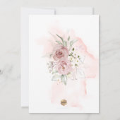 PixDezines H2ダスティピンクローズブライダルシャワー 招待状 (裏面)