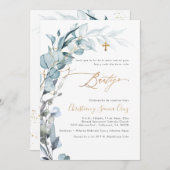 PixDezines H2ダスティブルーガムユーカリプタスバウチゾ 招待状 (正面/裏面)