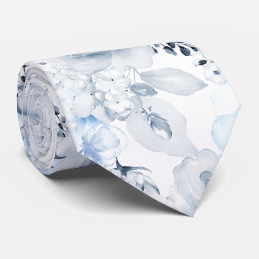 PixDezines H2ダスティブルーネイビーバラネックタイ ネクタイ (ロール)