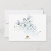 PixDezines H2ダスティブルーユーカリプタスRSVP w Meal 出欠カード (裏面)