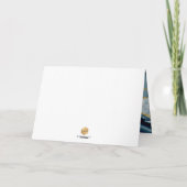 PixDezines H2ティール(緑がかった色)アゲート(ユダヤ教の)バル・ミツバー✡サンキューカ カード (裏面)