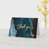 PixDezines H2ティール(緑がかった色)Agate(ユダヤ教の)バル・ミツバー✡サンキュー カード (黄色い花)