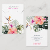 PixDezines H2トロピカルパラダイスイヤリング+ネックレス 名刺 (正面/裏面)