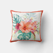 PixDezines H2トロピカルパラダイスフラワーズDIYカラー クッション (裏面)