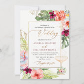 PixDezines H2トロピカルパラダイスブルンチバブリー 招待状 (正面)